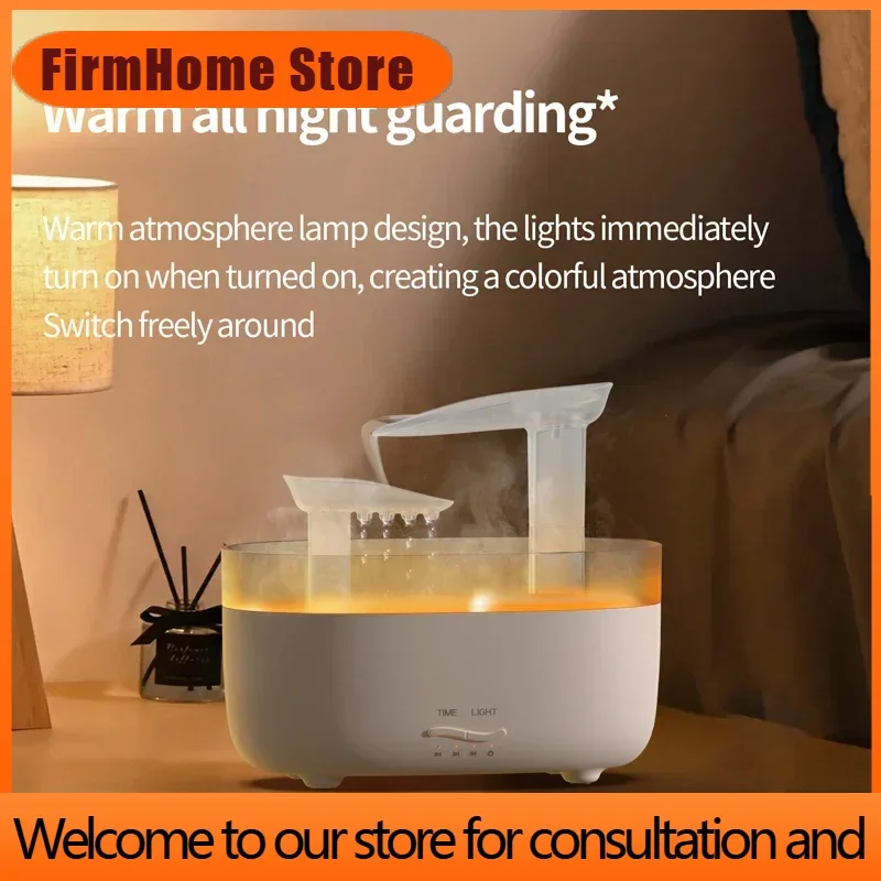 FirmHome StoreLandscape Raindrop Aroma Diffuser Home Bedroom Desktop Colorful Night Light Essential Oil Aroma Diffuser Humidifie