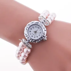 Fashion Luxury Women Watches Pearl Bracelet Dress Quartz Wristwatch Female Jewelry Ladies Clock Relogio Feminino Saat