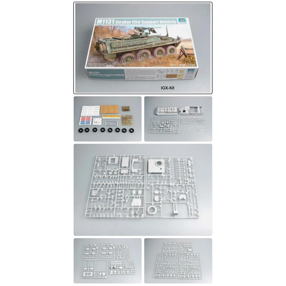 Trumpeter 00398 1:35 Scale US M1131 Stryker FSV Fire Support Vehicle Car Plastic Assembly Building Model Kit