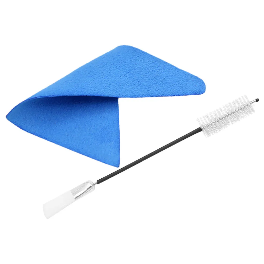 

2pcs Saxophone Cleaning Kit Alto Tenor Clarinet Flute Maintenance Tool Tone Hole Brush Triangular Cloth Mouthpiece Brush Cork
