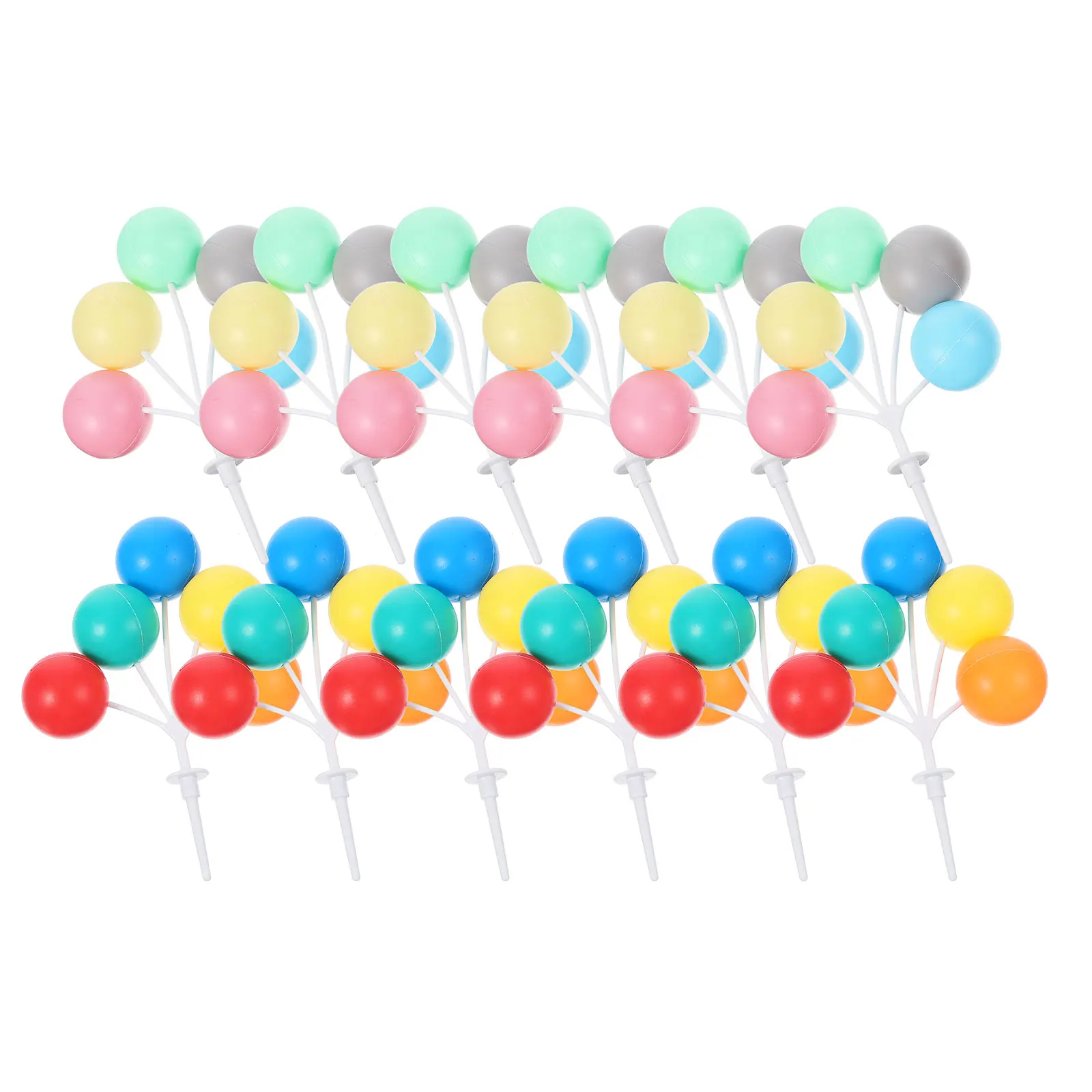 

12 Pcs Bear Balloon String Cake Topper Colorful Cupcake Toppers Party Supplies Wedding Cake Decoration Balloon Modeling Photo