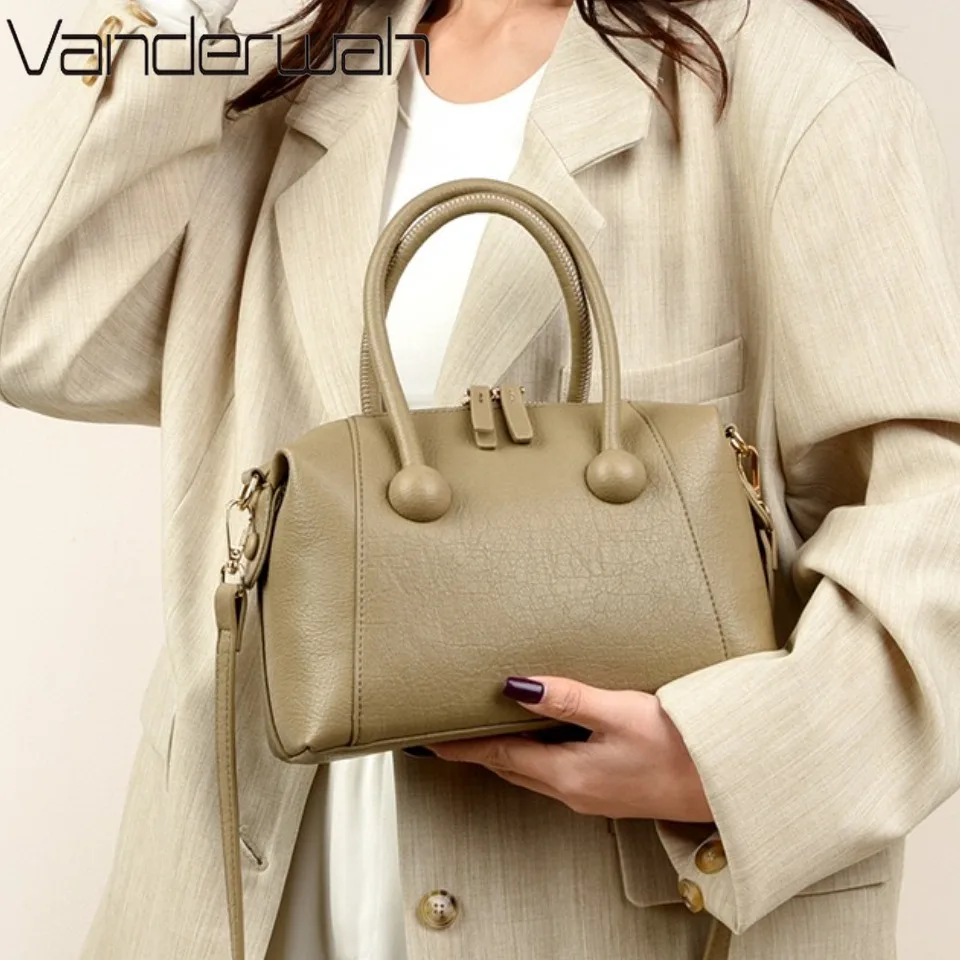 

High Quality Soft Pu Leather Shoulder Messenger Hand Bags for Mother Luxury Handbags Women Bags Designer Casual Tote Sac A Main