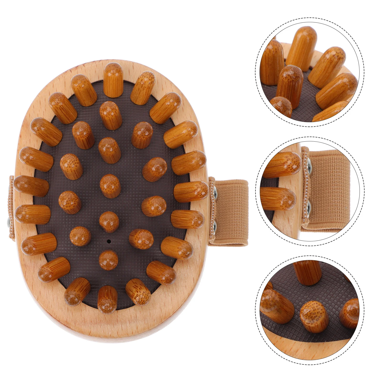 

1 шт., деревянная подушка безопасности, массажная щетка, креативный массажер для акупунктурных точек, эргономичный, удобный для кожи, ручной инструмент для снятия тела, домашнее использование