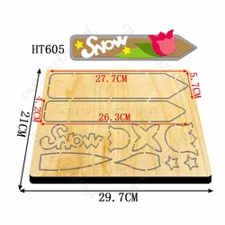 Narty Cutting dies-nowa matryca do wycinania i drewniana forma, HT605 nadaje się do zwykłych maszyny do cięcia matryc na rynku.