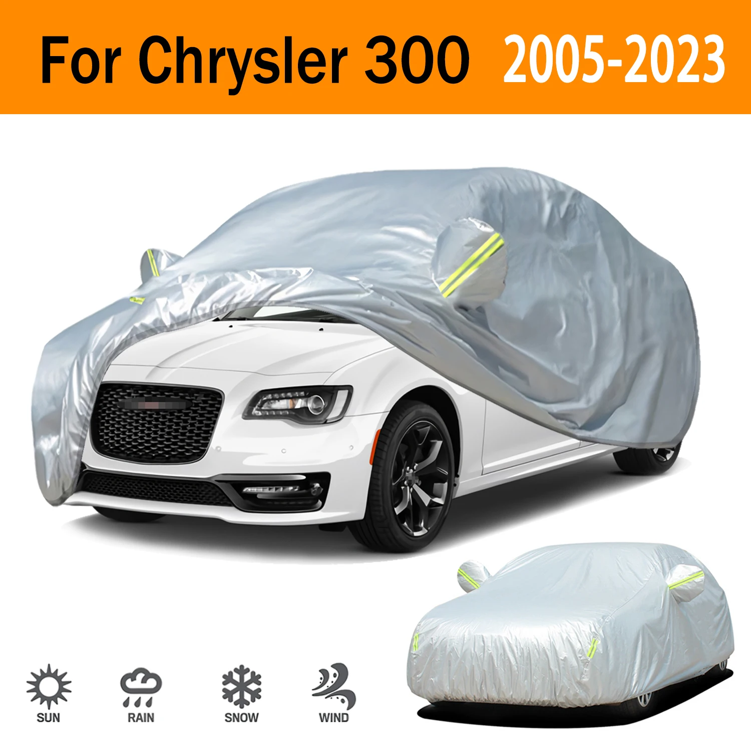 

190T Car Cover Protection Sunscreen Heat Insulation Dust Resistant Scratch For Chrysler 300 2005-2023 Car Exterior Accessories