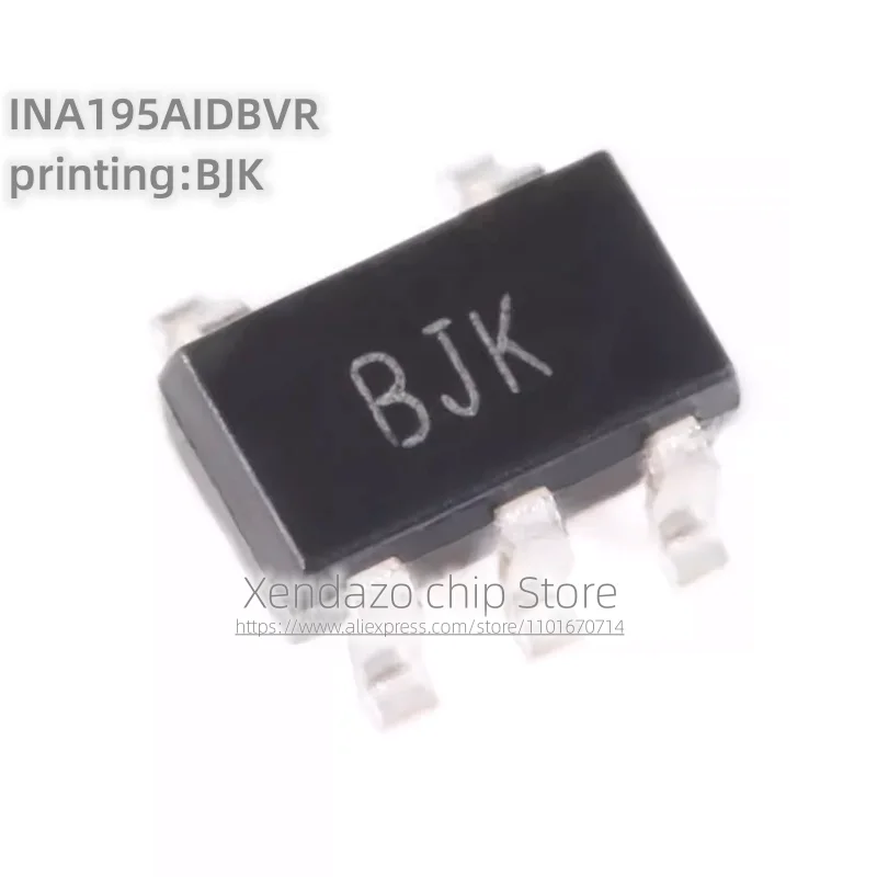 5pcs/lot INA195AIDBVR printing BJK SOT23-5 package Original genuine -16V to+80V current monitoring chip