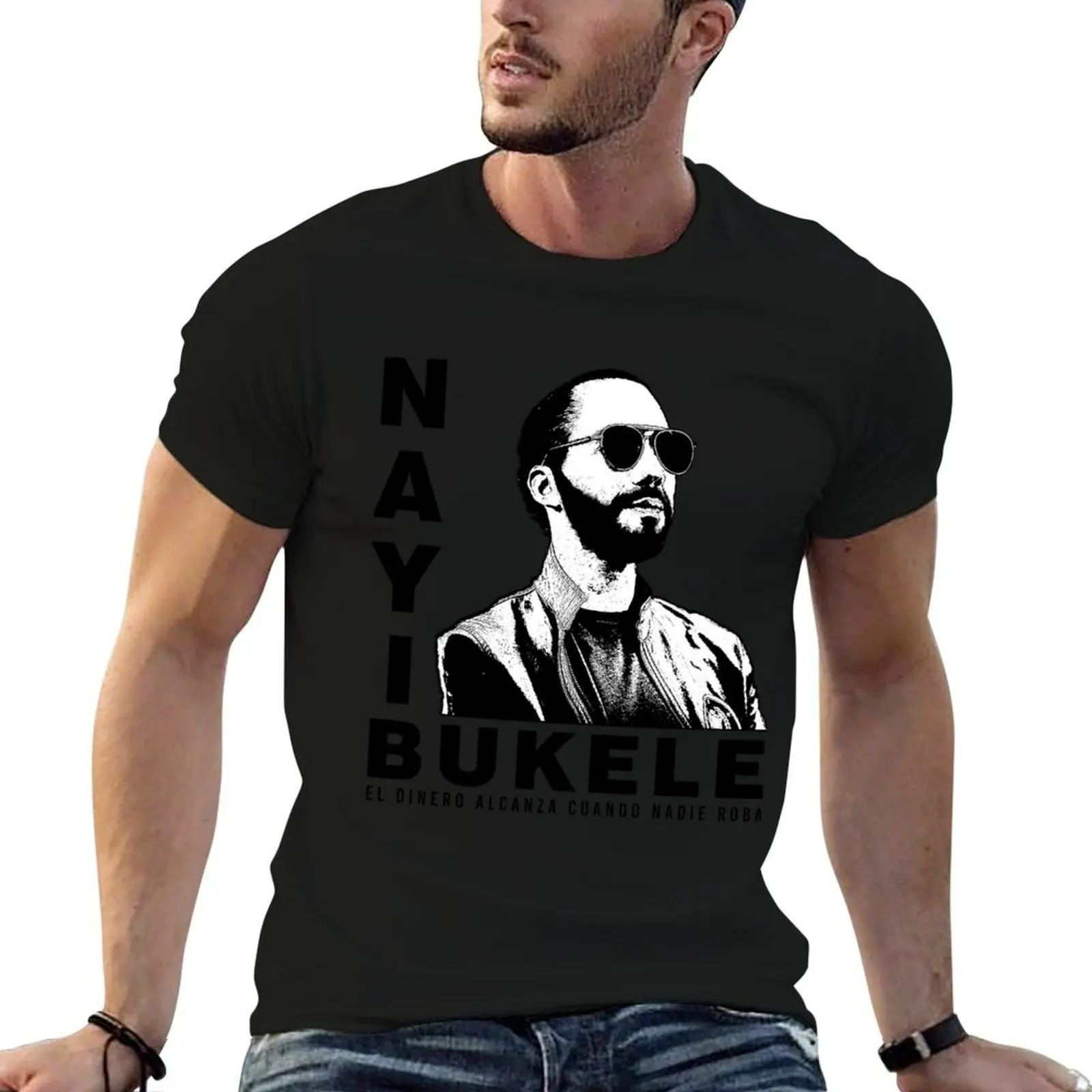 Nayib Bukele T-Shirt tops baggy shirts Men's clothing