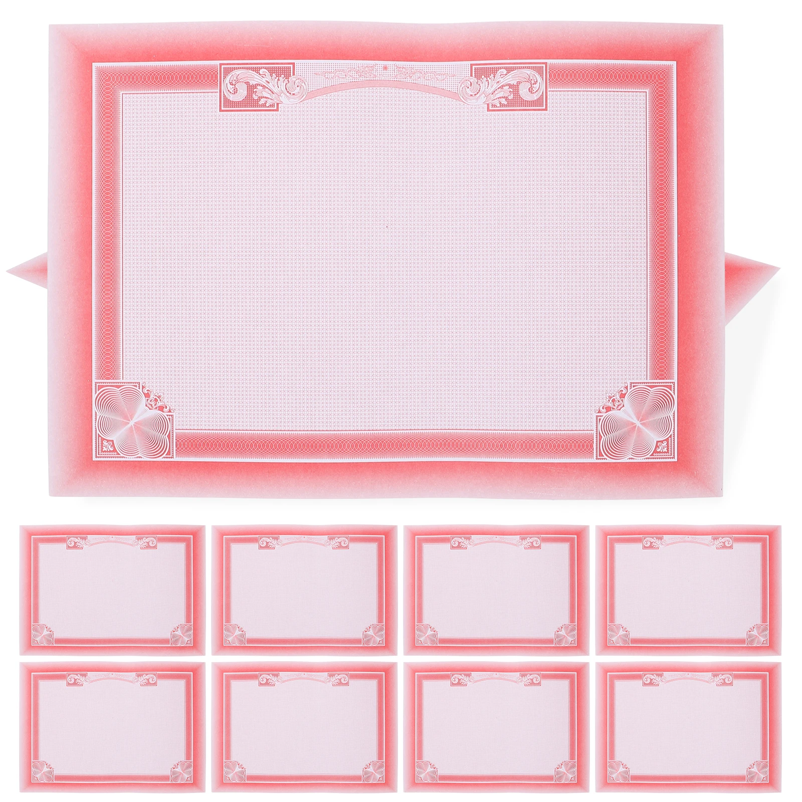 

10 Sheets Honor Certificate Inner Page Blank Diploma Papers 16K Writable Printable Award Graduation Student Teacher Recognition