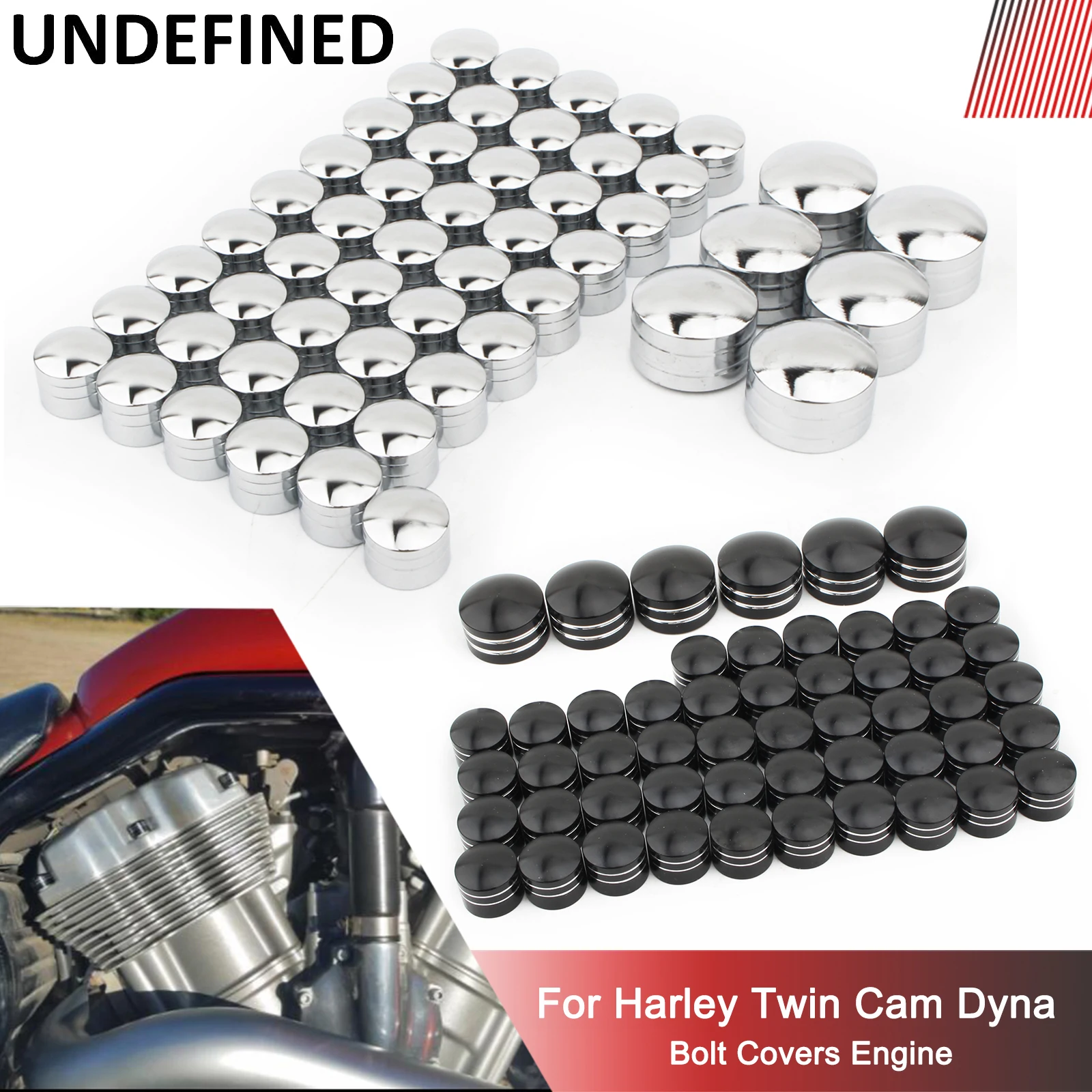 

Bolt Screw Covers Engine Kit for Harley Dyna Street Bob Low Rider Super Glide Twin Cam 2000-2017 Motor Primary Topper Head Caps