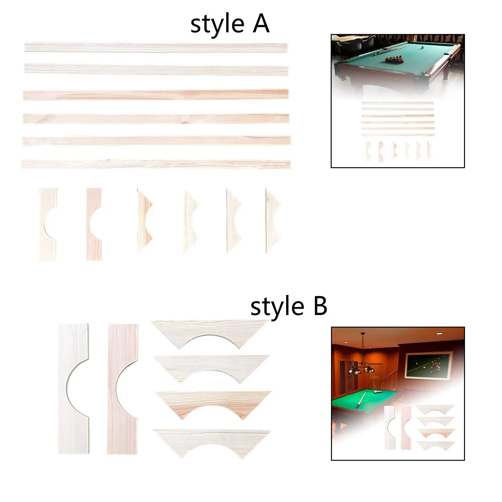 

Wood Shim Wedges for Billiard Pool Table Practical Universal Attachment Easy Installation Wood Slate Shims Billiards Accessories