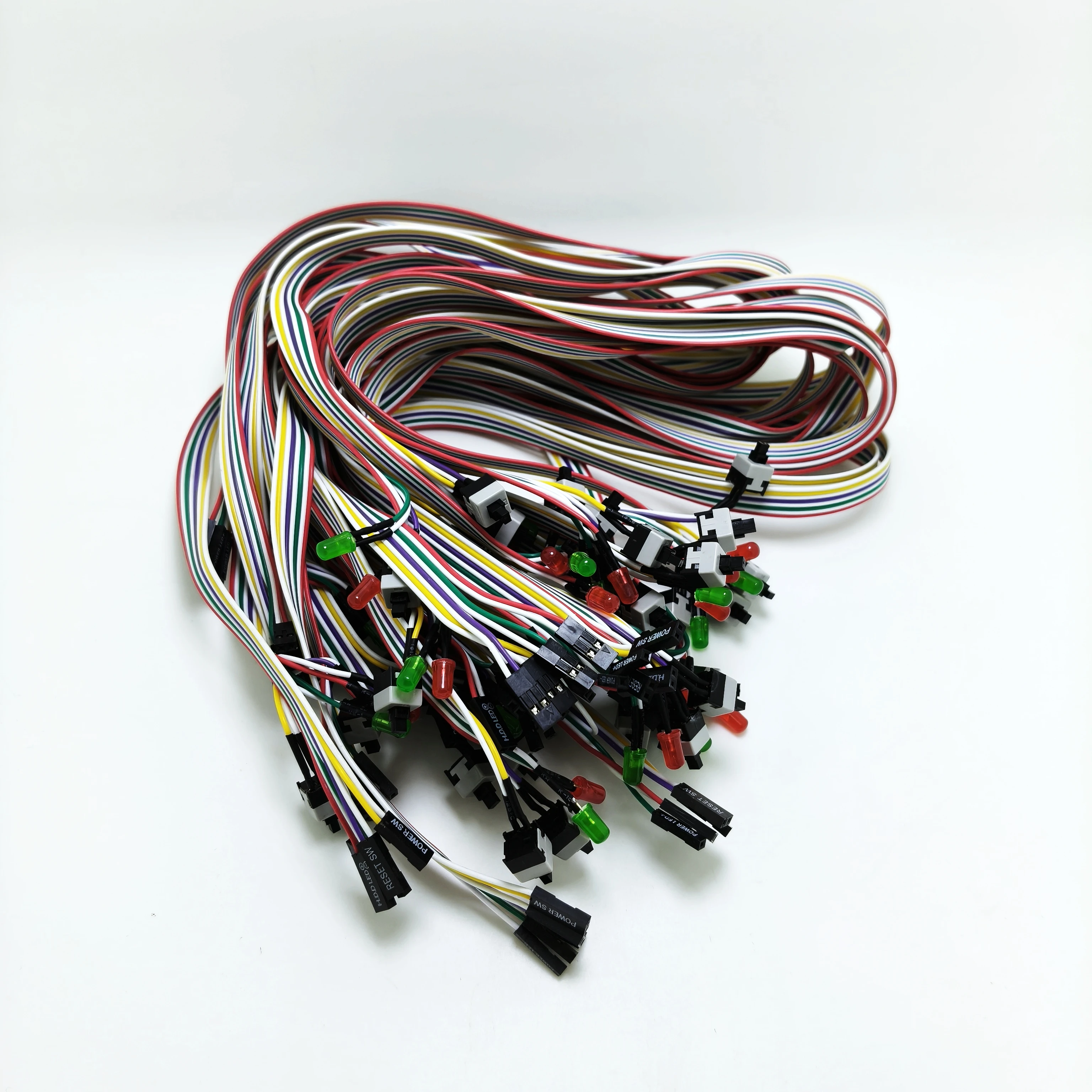 ATX PC Computer Motherboard Power Cord 2 Switch On With LED Light On/Off/Reset - Clearance sale