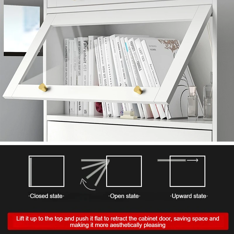 Hidden Flip Up Door Plastic guide Rail Concealed Side Mounted Track Cabinet Bookshelf Storage Cabinet Concealed Door Accessories