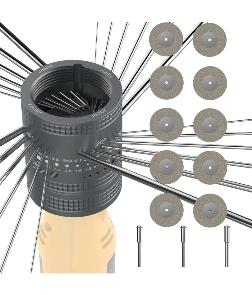 1PC Tungsten Electrode Sharpener Grinder Grinding Head TIG Welding Tools Set with 10pcs Grinding Dics and 3pcs Extension Rods