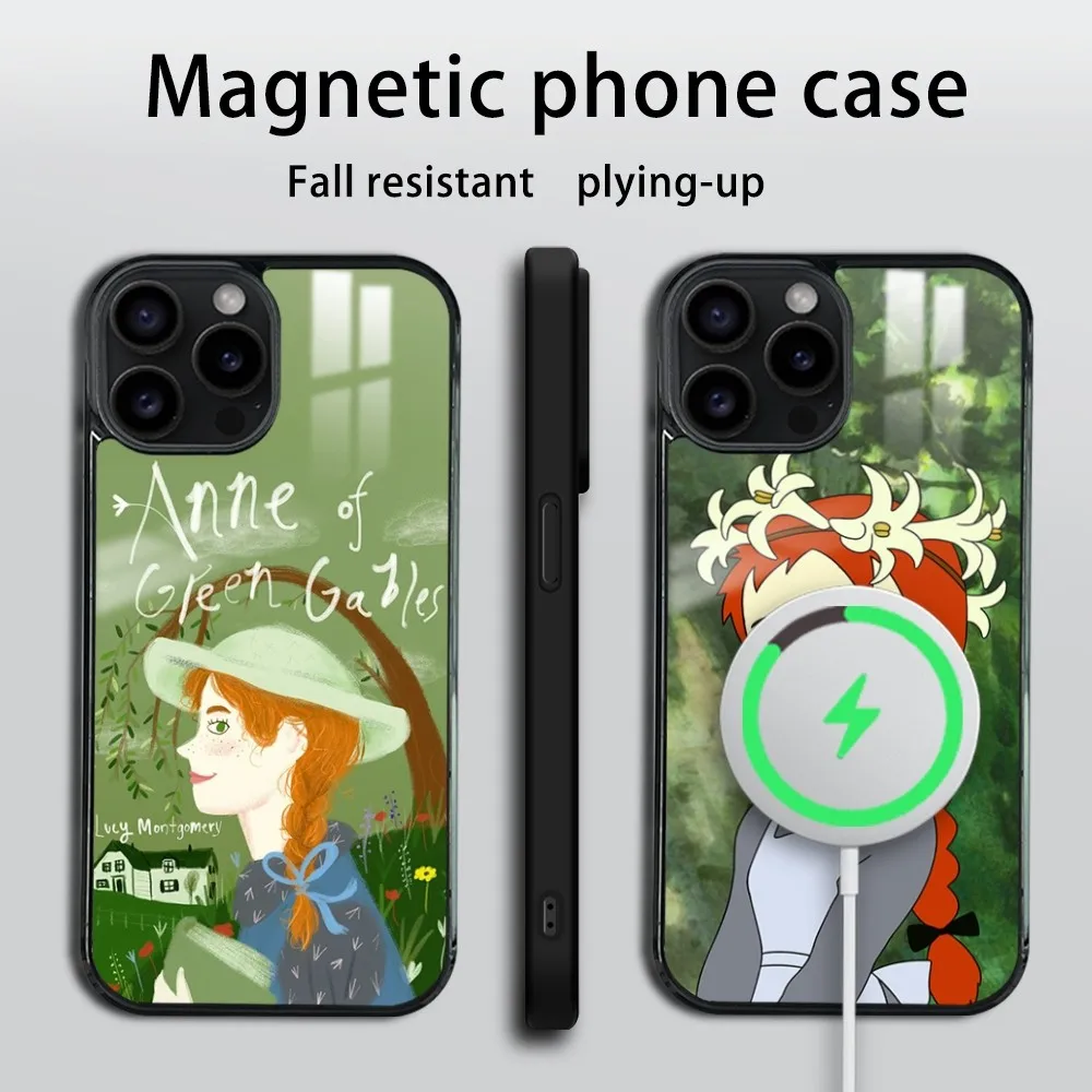 Anne of Green G-Gables S-Shirley Phone Case For iPhone 16 15 14 13 12 11 Pro Max Plus Mini Magsafe Mirror Wireless Magnetic