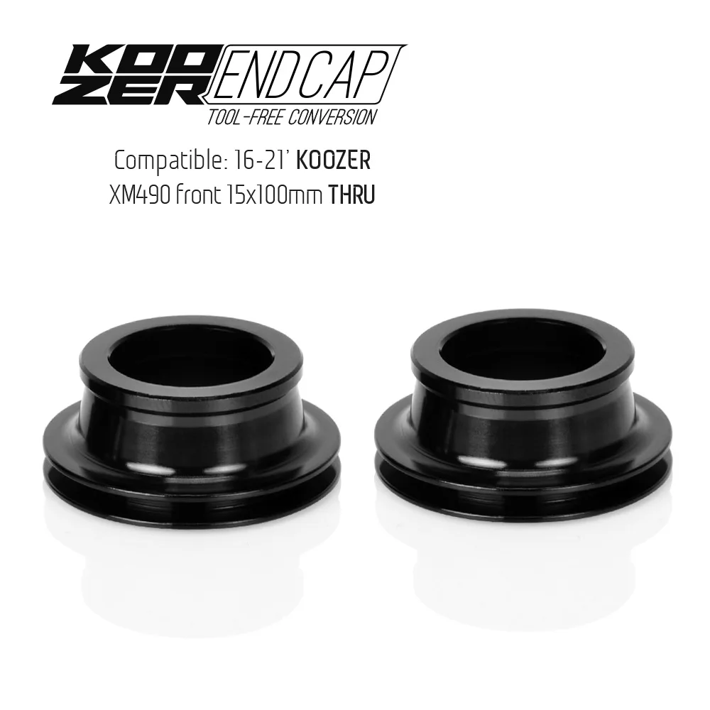Koozer mtb自転車qrスルーフロント/リアハブキャップ用koozer XM490