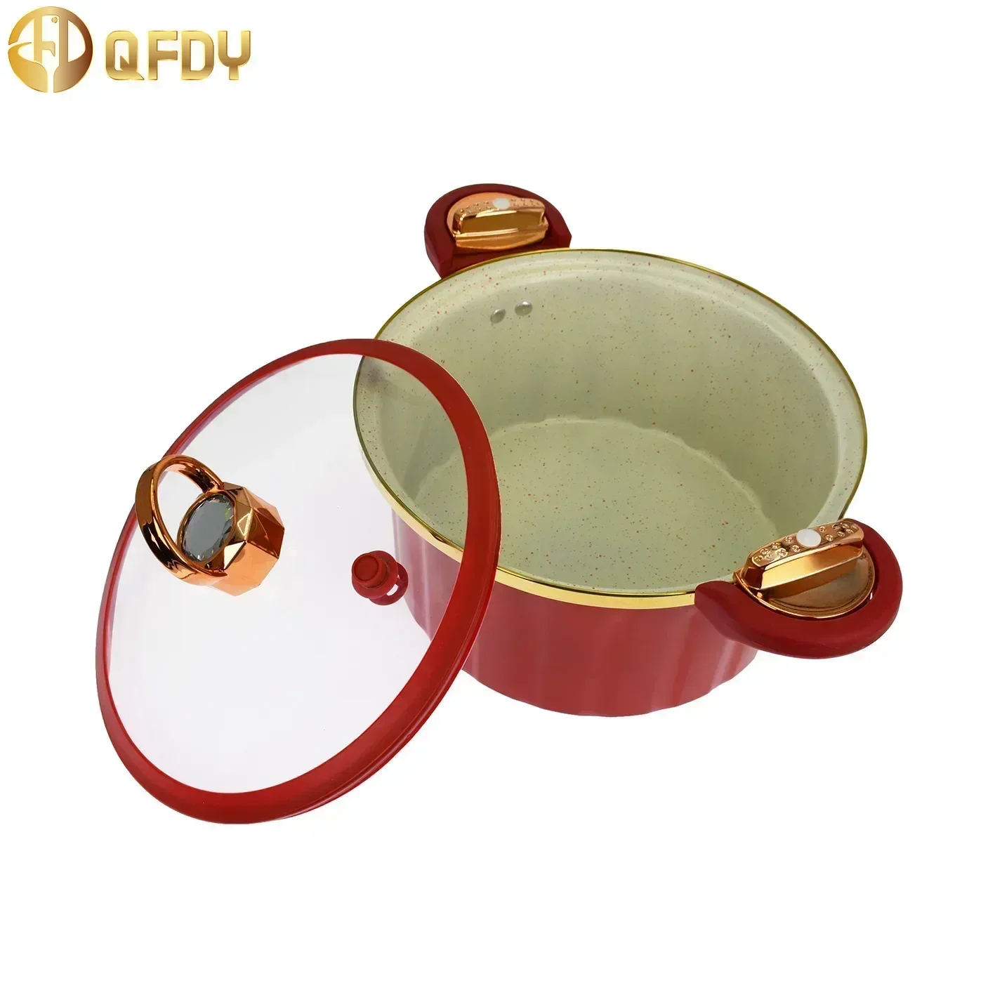 

Household non-stick micro pressure cooker 8L double ear high capacity multifunctional saucepan with lid