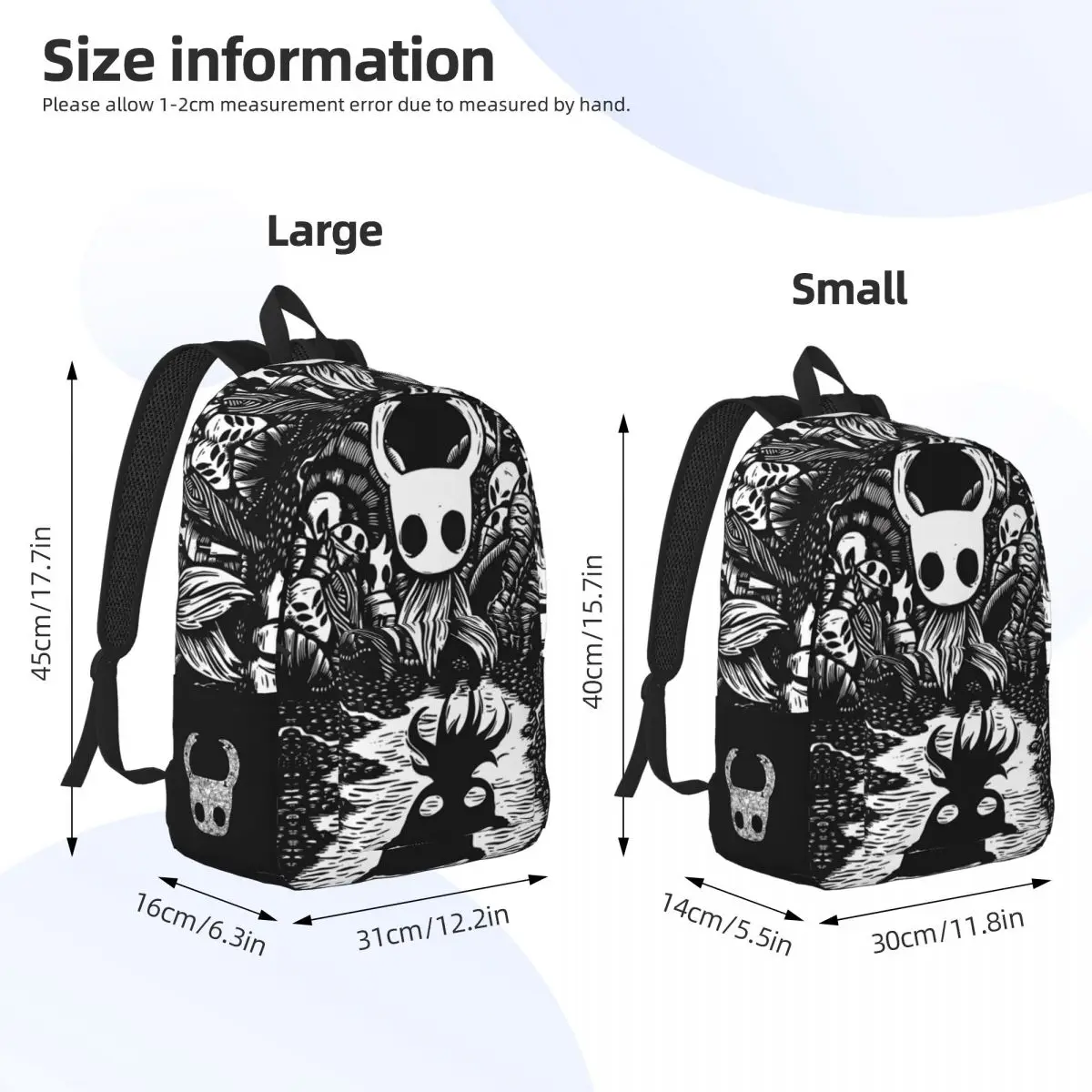 For Gifts Ghost Knight Large Capacity Kindergarten Bag Hollow Knight Versatile For Men Women Kindergarten Bag Office Work School