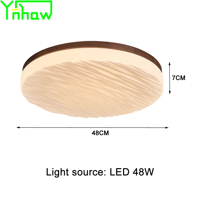 جديد النمط الصيني غرفة المعيشة ضوء السقف الجوز الخشب منتصف القرن مصباح غرفة النوم الطيف الكامل حماية العين الرجعية ماستر #2