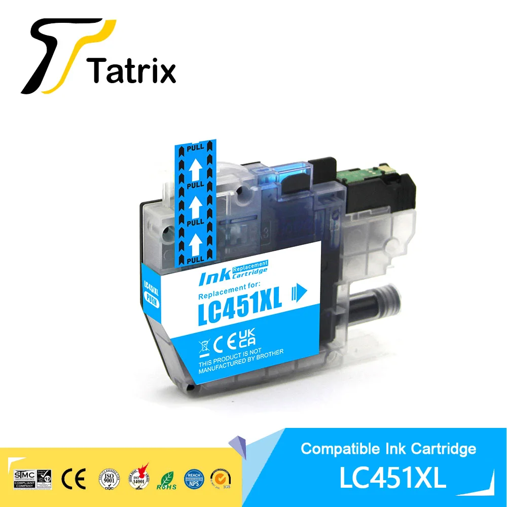 Tatrix High capacity LC451XL B-LC451XL  LC451 Compatible Ink Cartridge For Brother DCP-J1050DW,DCP-J1140DW,MFC-J1010DW printer