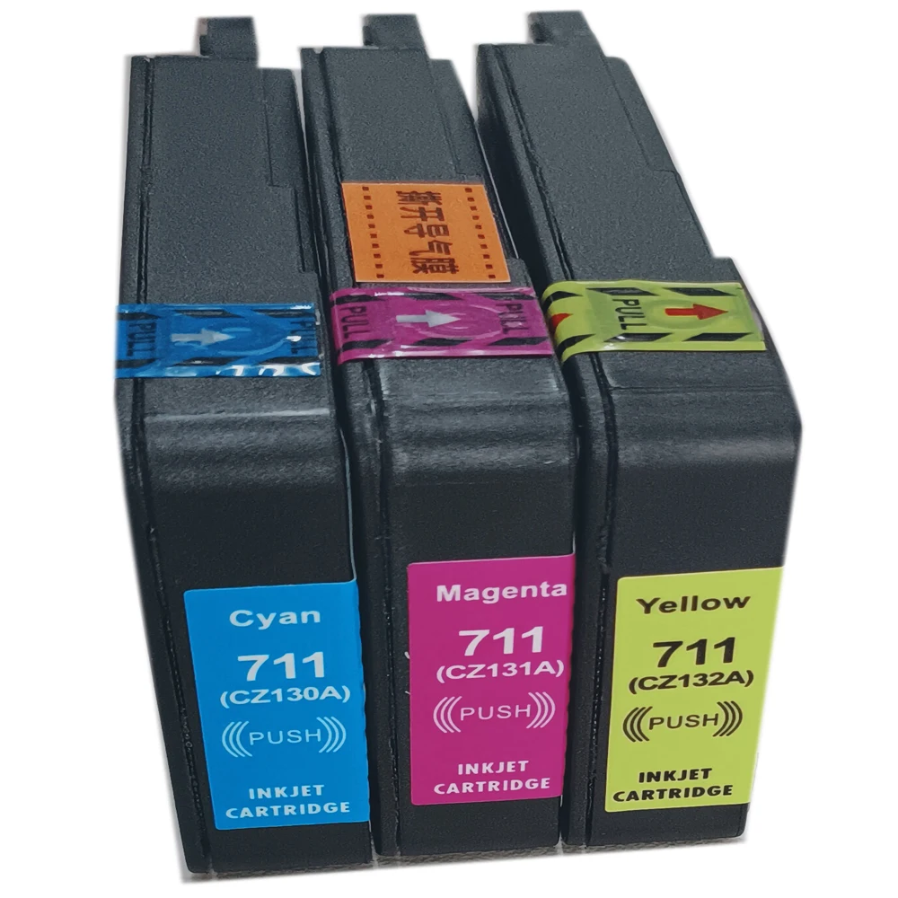 For HP711 HP711XL Compatible Ink Cartridge For HP DesignJet  T100 T120 T125 T130 T520 T525 T530 Printer