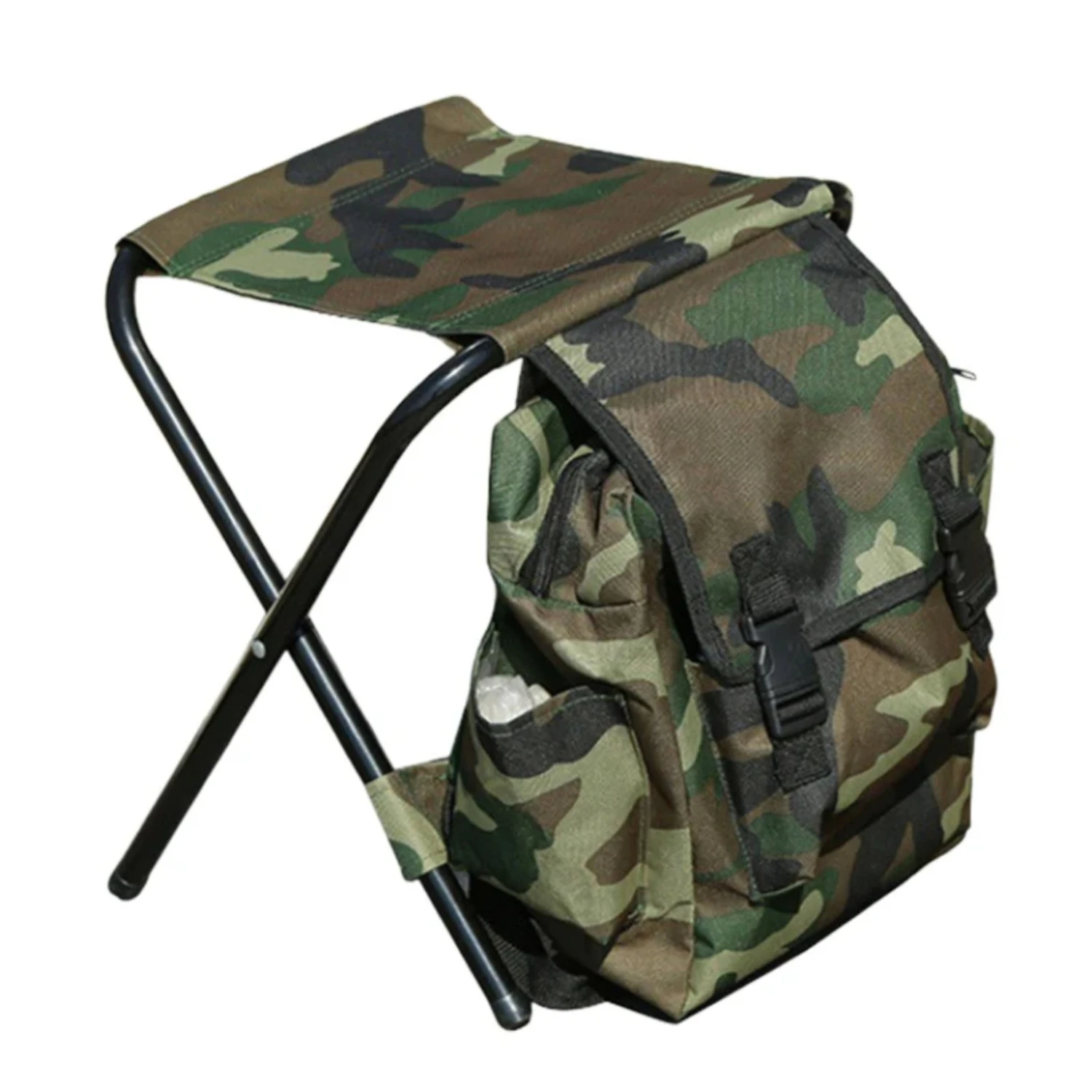 Mochila silla de refrigeración taburete de asiento plegable portátil taburete de pesca ligero equipo al aire libre viaje de Camping senderismo Picnic en la playa