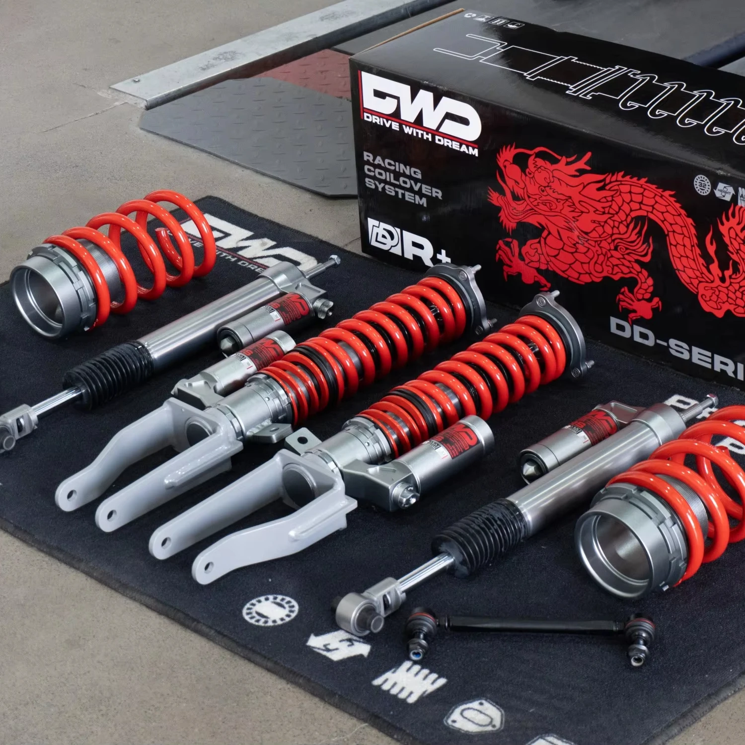 DWD 2S-TSL001 2Way Adjustable Rebound and Compression Damping Monotube Coilover Car Parts for Tesla Model 3 4WD  17+