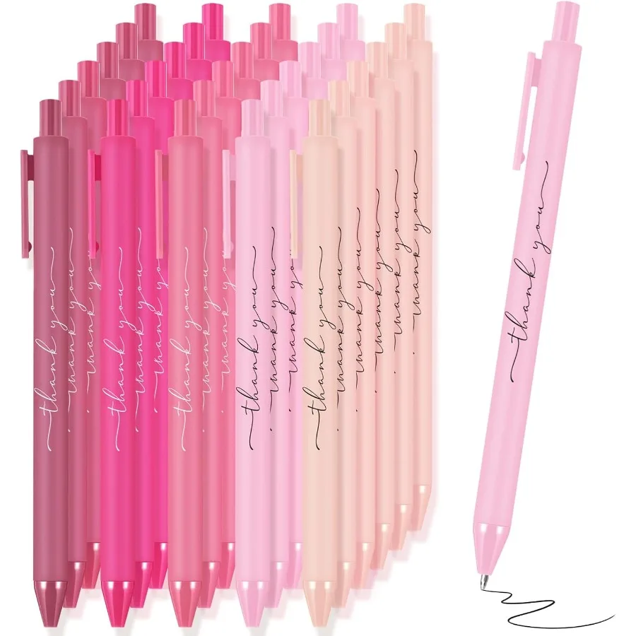 

30pcs Thank You Pens Bulk Employee Gift Cute Mult Ballpoint Pen Appreciation Gifts for Coworker Staff Team Medical Assistant St