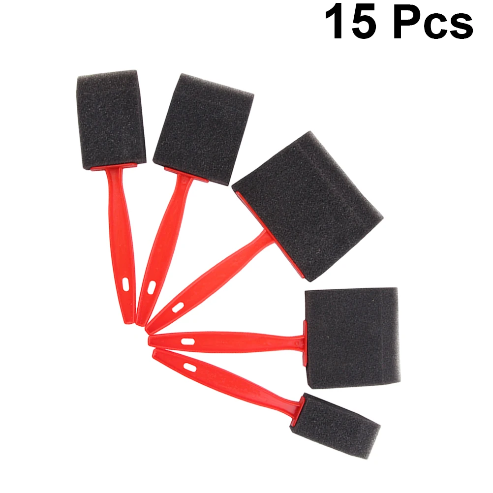 

15pcs Sponge Paint Brushes for Kids Drawing Tools Wood Handle Lightweight Absorbent Painting Crafts All Paints Stains