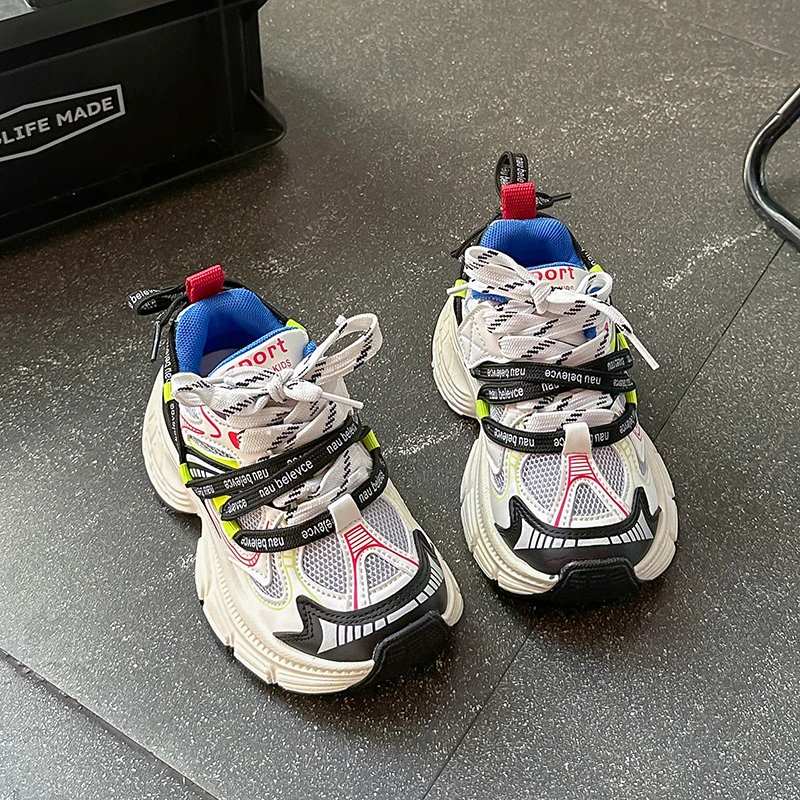 

Children's Casual Shoes with Breathable Raised Heels Soft Soles Multi-color Pattern Anti-slip Suitable for Learning To Walk.