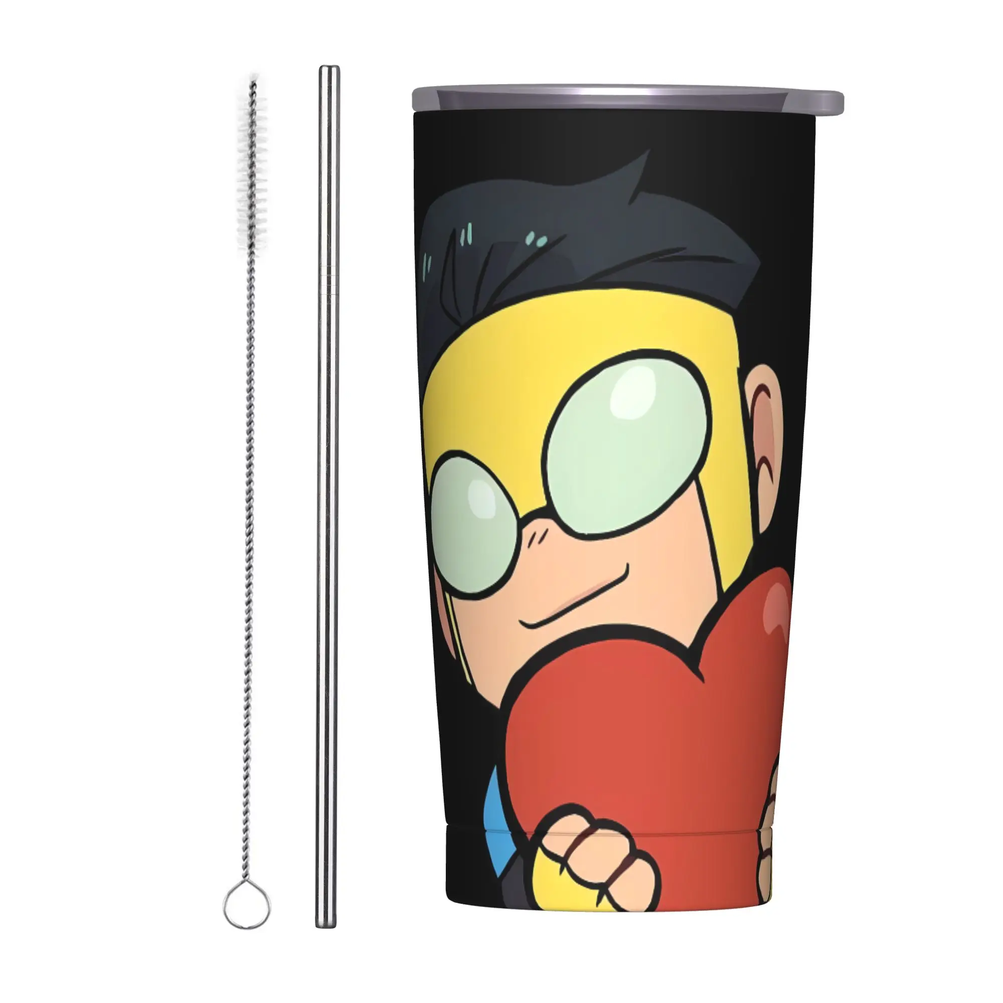 Anime Invincibles Tumbler  Hot Drinks Insulated Stainless Steel Coffee Mug Graphic Mugs Cup