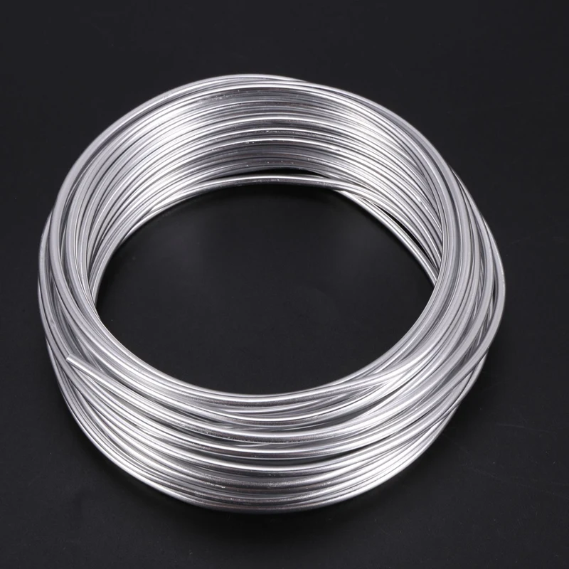 3X 3Mm Aluminium Wire 10M Craft Silver Wire For Jewellery Making Clay Modelling Bonsai And Model