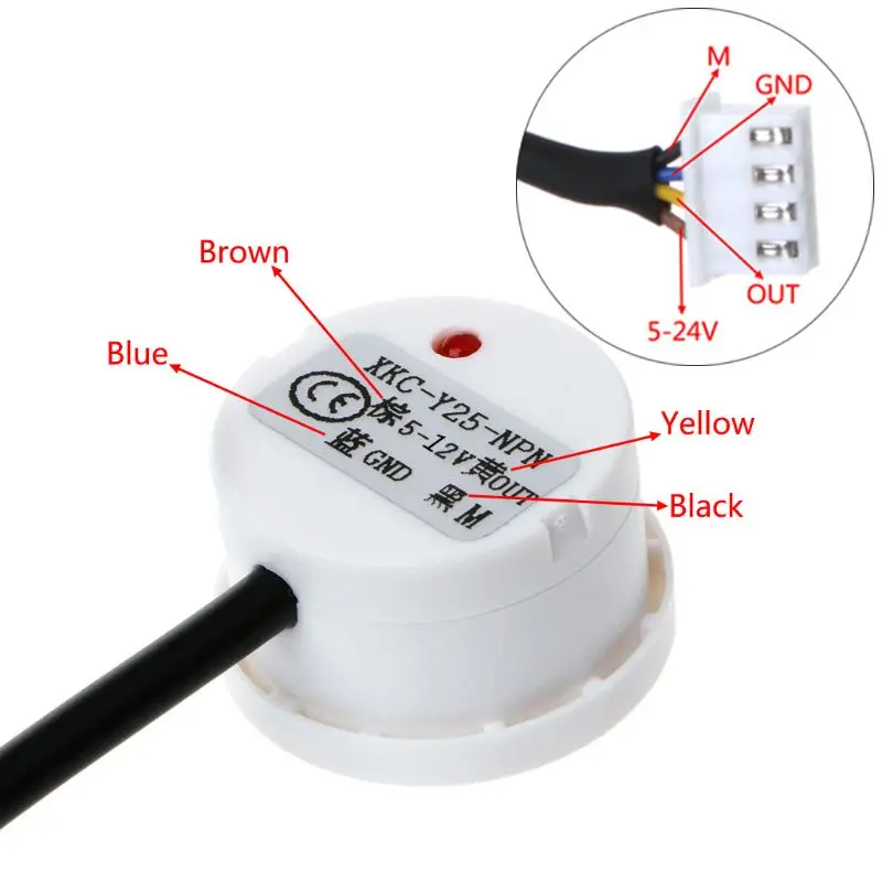 Imagem -05 - Sensor de Nível Líquido sem Contato Impermeável Saída de Sinal para dc V12v Montagem para Recipiente Apertado Xkc-y25-npn