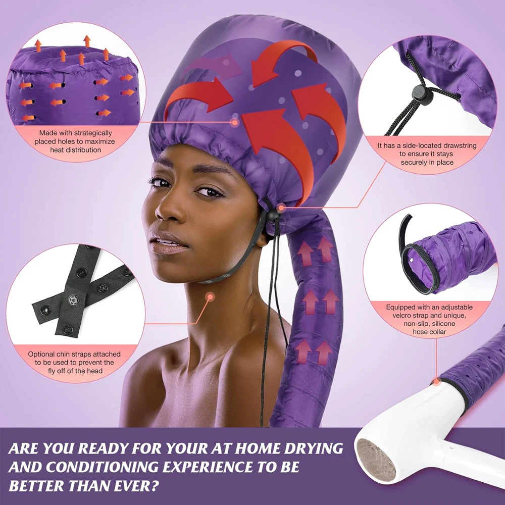 1PCS Hair Dryer Hair Hat Electric Hair Dryer Hair Dryer Hat Can Be Connected to a Hair Dryer Bathroom Hair Dryer Hat Heating Hat