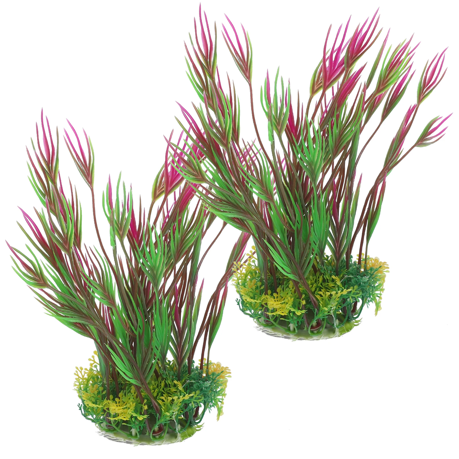 

2Pcs Fish Tank Grass Fake Aquarium Plant Decorative Fish Aquarium Supplies Delicate Desktop Decoration Fishtank Decorations