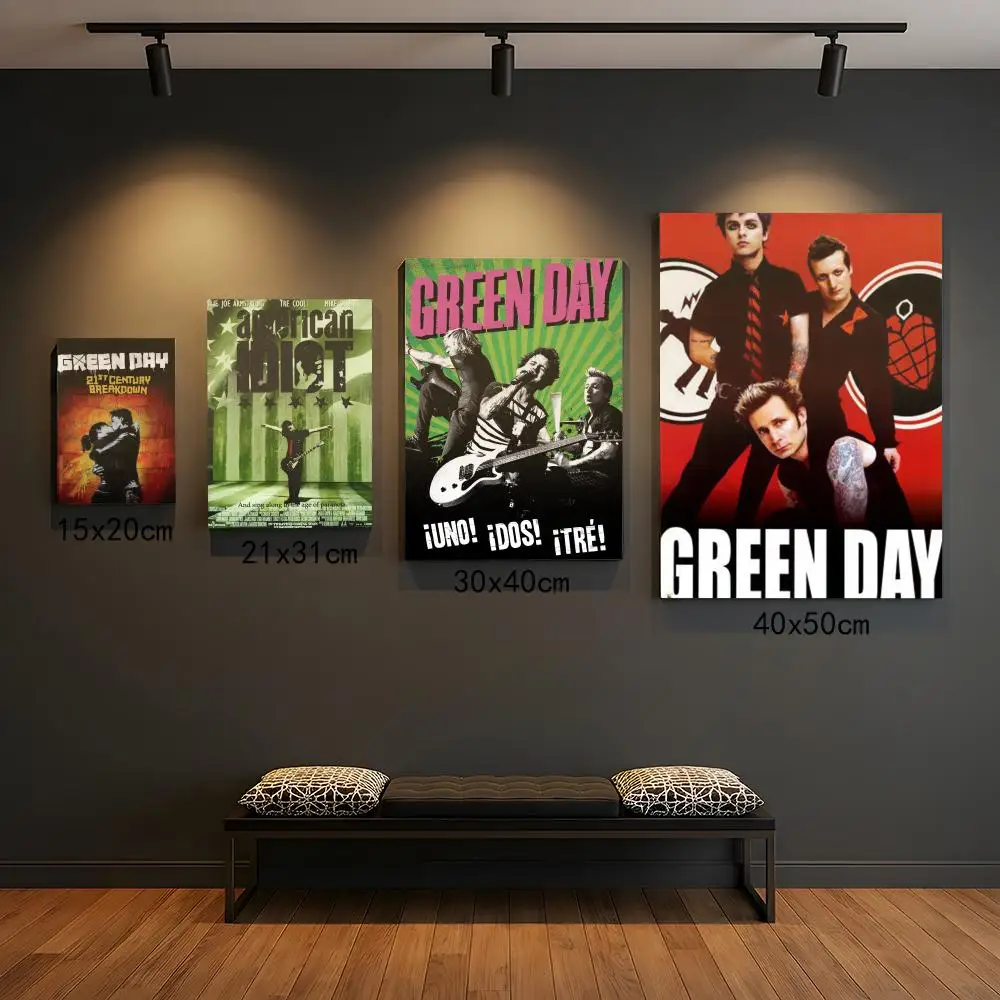 G-Green D-Day A-American I-Idiot Poster Premium HD Self-Adhe