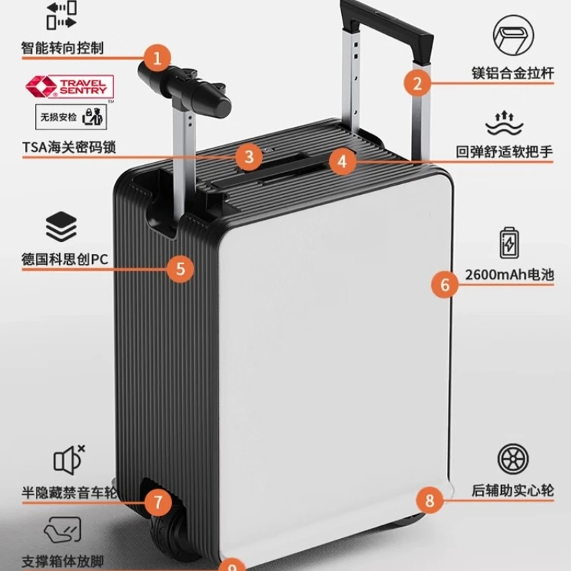 

Electric suitcase riding can seat adults 2025 new trolley case