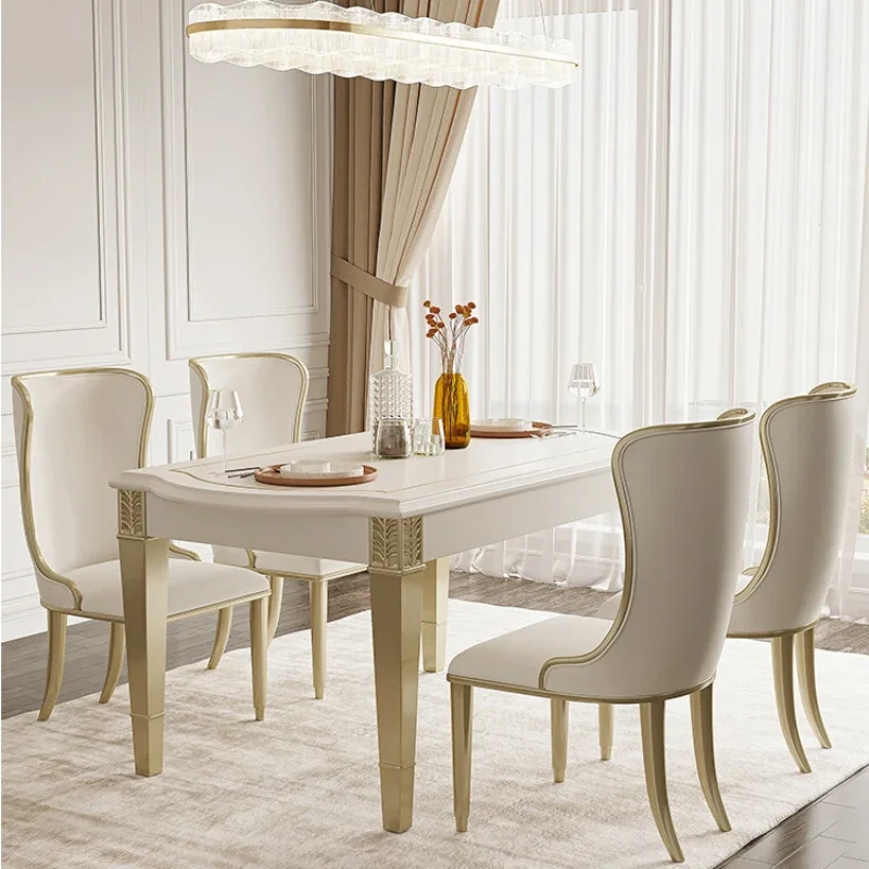 Household Waterproof Dining Table Nordic Rectangle Luxury Storage Dining Table Mobile Floor Escritorios De Ordenador Decoration