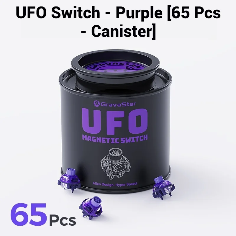 New GravaStar UFO Magnetic Switch Deep Clacky Sound Hot Swap 40gf