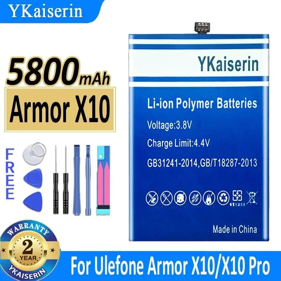 

Стабильный аккумулятор мобильного телефона емкостью 5800 мАч для Ulefone Armor X10 Pro 3099