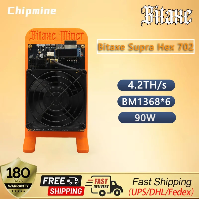 

New Bitaxe Supra Hex 702 4.2Th/s 90W BM1368 Asic Chip powerful open-source Bitcoin miner