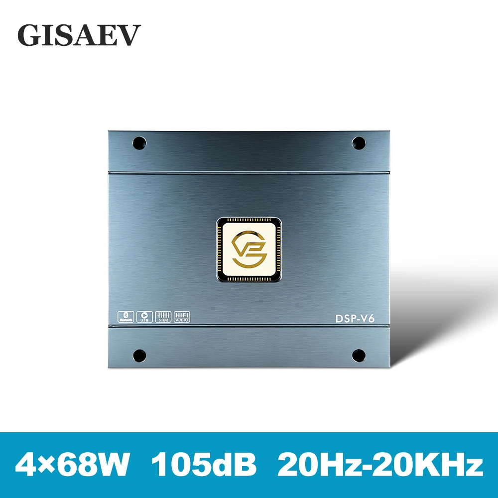 V6 Car DSP Amplifier, 4-channel 4x68W, Car Audio Upgrade Solution, Digital Audio Signal Processor, Mobile/PC Tuning