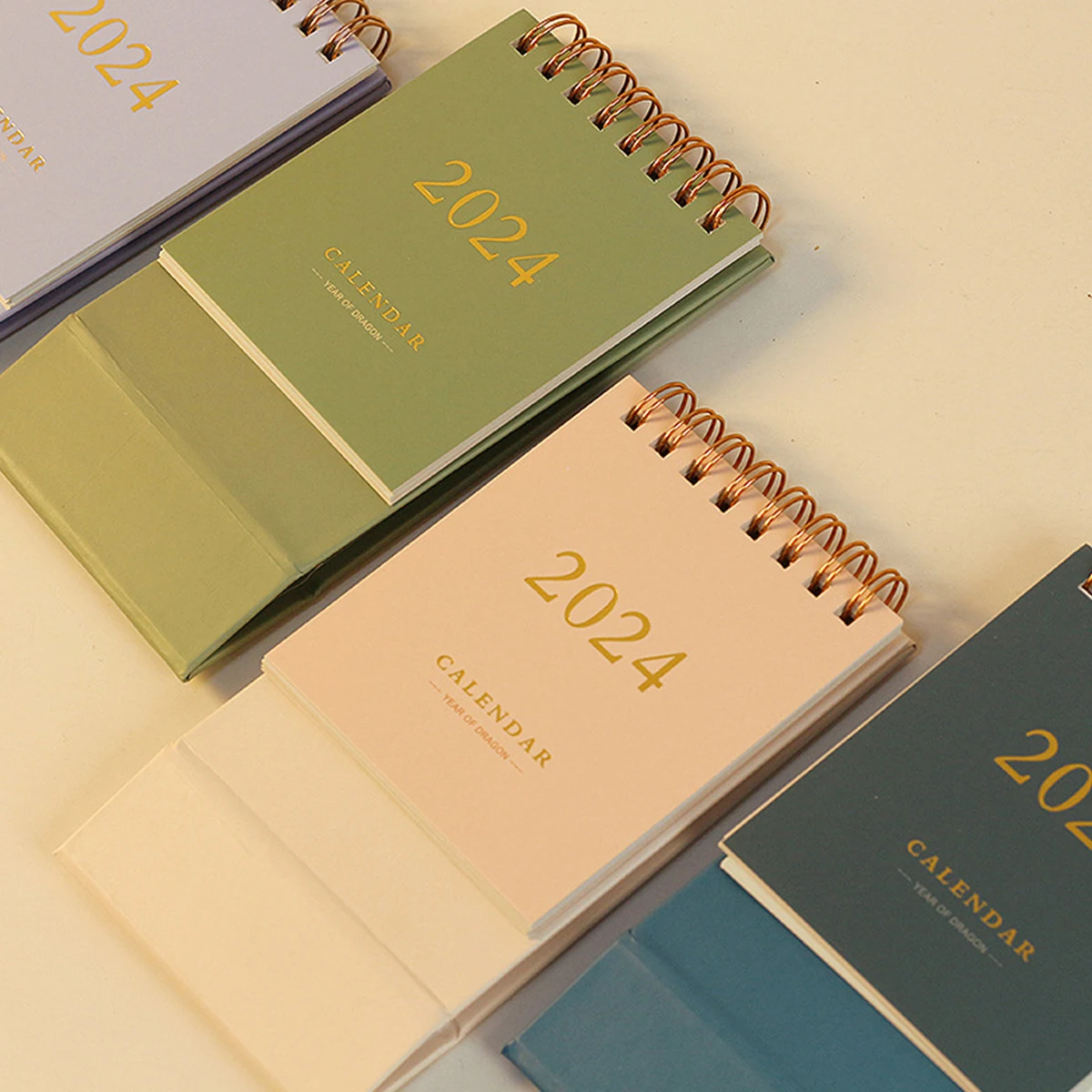 2024 Simple Solid Color 2023 Mini Desk Calendar Ins Small Lunar Planning Notebook Desktop Creative Gift