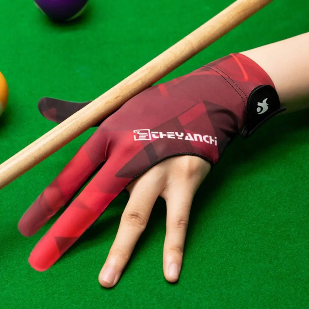 Portable Left Hand Billiards Glove Non Slip Elastic Three Fingers Glove Breathable Billiard Training Gloves Fitness Accessories