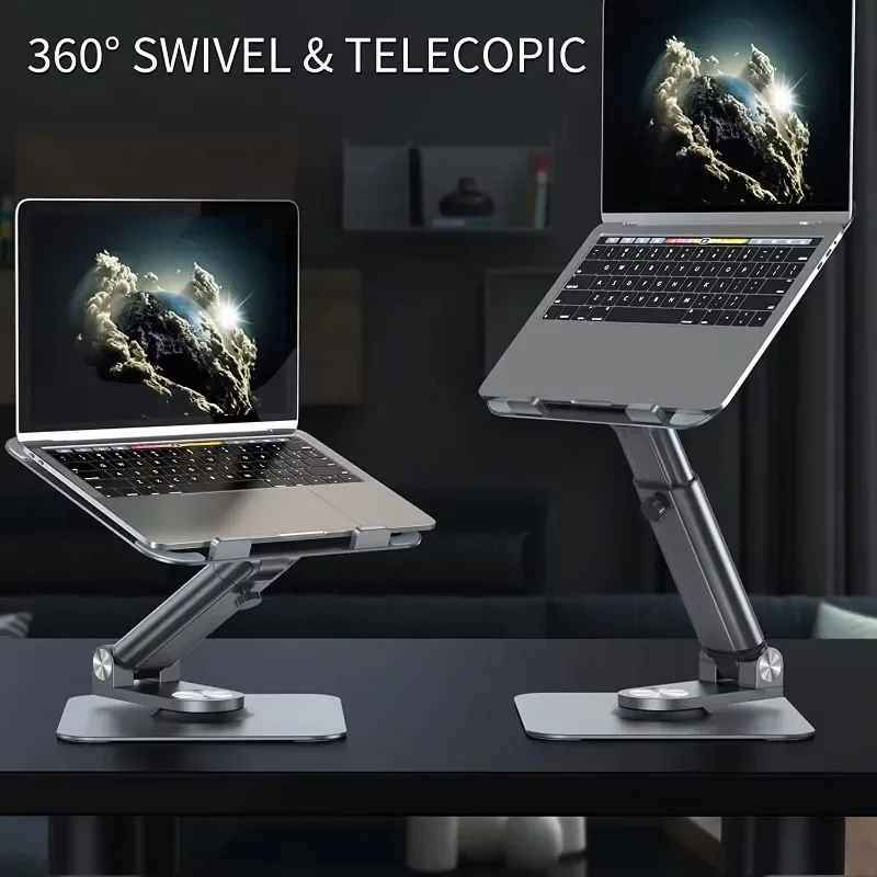 Adjustable Laptop Stand for Desk Telescopic Laptop Riser Freedom Height & Multi-Angle Foldable And Portable Computer Stand