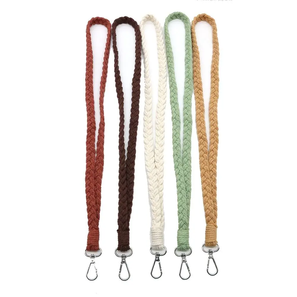 Braided Macrame Teacher Lanyard/ Keychain Boho Chic Braided Macrame Lanyards for Keys or ID Badge Valentine\'s Day Gift Jewelry