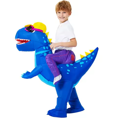 Kids Inflatable Dinosaur Costume Funny Children Dinosaurs Inflatable Suits for Halloween Carnival Anime Fancy Cosplay Costumes