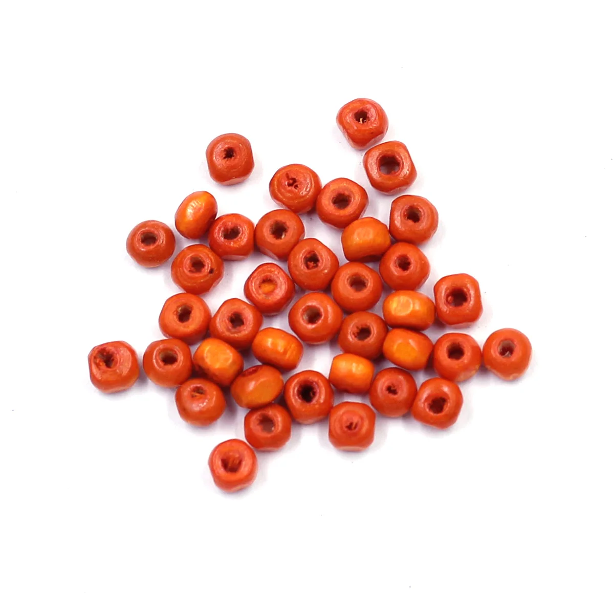 900 Stück Holz Spacer Perlen lose Samen Holz winzige runde bunte niedlich für Armbänder Handwerk 4,5mm Durchmesser. – Detail 1