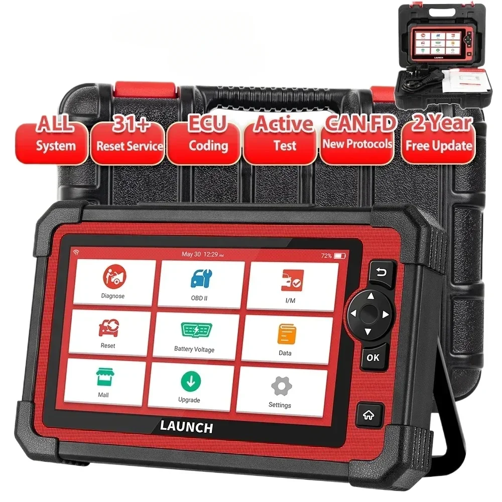 

LAUNCH X431 CRP919E CRP909E Car Diagnostic Tools Full System ECU Coding Active Test CAN FD DIOP 31+ Reset Auto OBD2 OBD Scanner