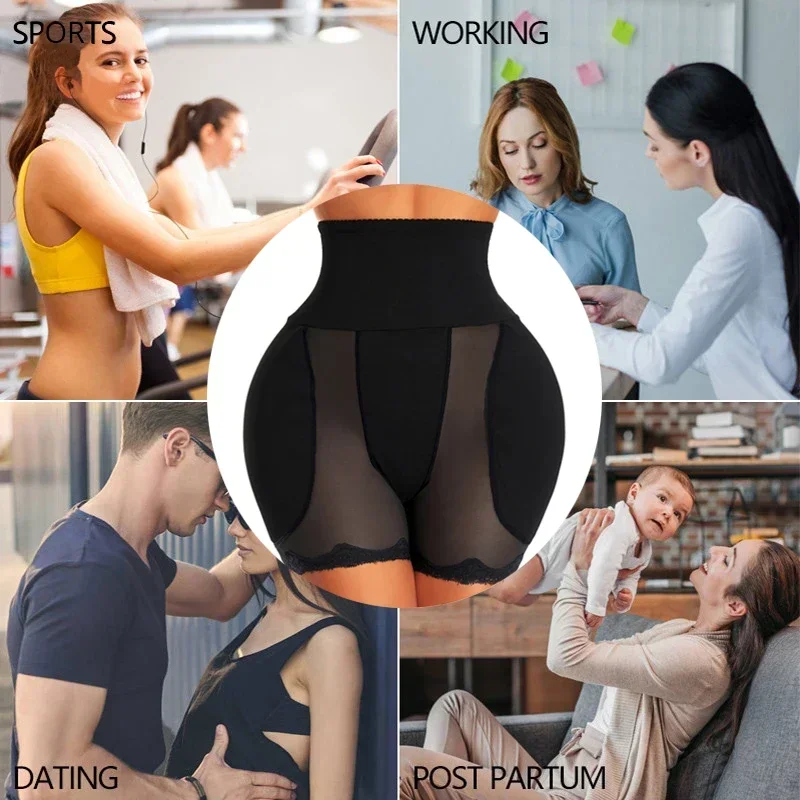 Plus Size Butt Lifter Hip Enhancer Shapewear High Waist Tummy Control Panties Breathable Shaper Adjustable Underwear for Women