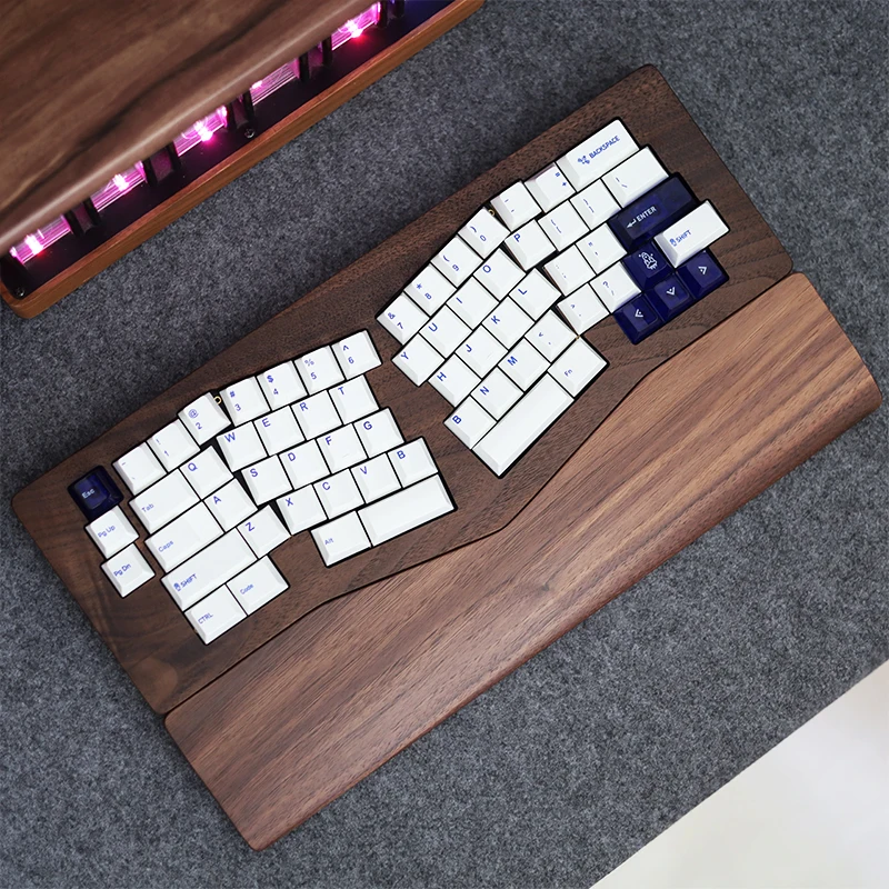 

Walnut Wrist Rest Alien FA Alice/Q10/V10/Spring/Dimi Alice Ergonomic Keyboard Wrist Rest Mechanical Keyboard Accessories Gift